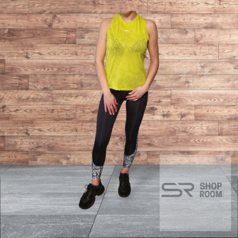 Damskie Reebok Burnout bez rękawów, fluorescencyjne żółte Damskie Reebok Burnout bez rękawów, fluorescencyjne żółte