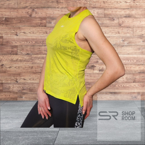 Damskie Reebok Burnout bez rękawów, fluorescencyjne żółte Damskie Reebok Burnout bez rękawów, fluorescencyjne żółte