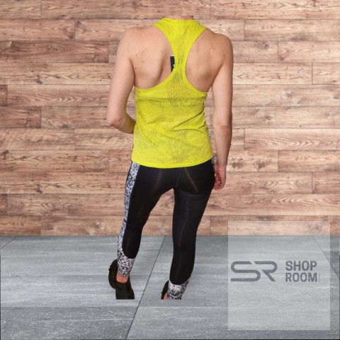 Damskie Reebok Burnout bez rękawów, fluorescencyjne żółte Damskie Reebok Burnout bez rękawów, fluorescencyjne żółte