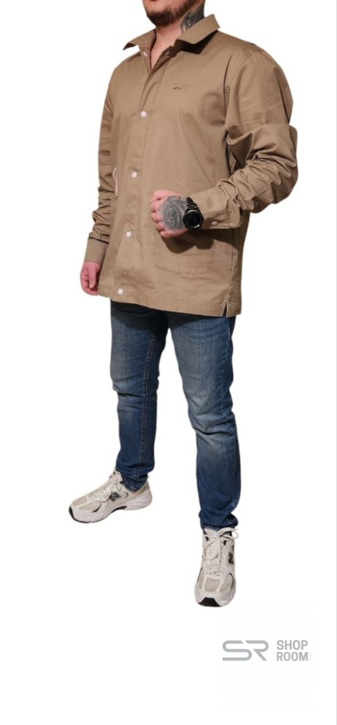 Koszula sportowa uniseks Reebok Classics Skateboard brąz zatrzaski Koszula sportowa uniseks Reebok Classics Skateboard brąz zatrzaski