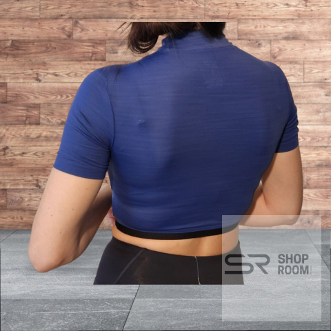 Niebieska koszulka damska Reebok Les Mills Style z krótkim rękawem Niebieska koszulka damska Reebok Les Mills Style z krótkim rękawem