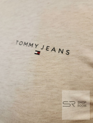 TOMMY HILFIGER MĘSKA KOSZULKA Z KRÓTKIM RĘKAWEM Beżowa