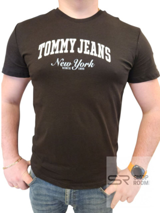 Tommy Hilfiger Czarny bawełniany T-shirt męski