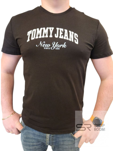 Tommy Hilfiger Czarny bawełniany T-shirt męski